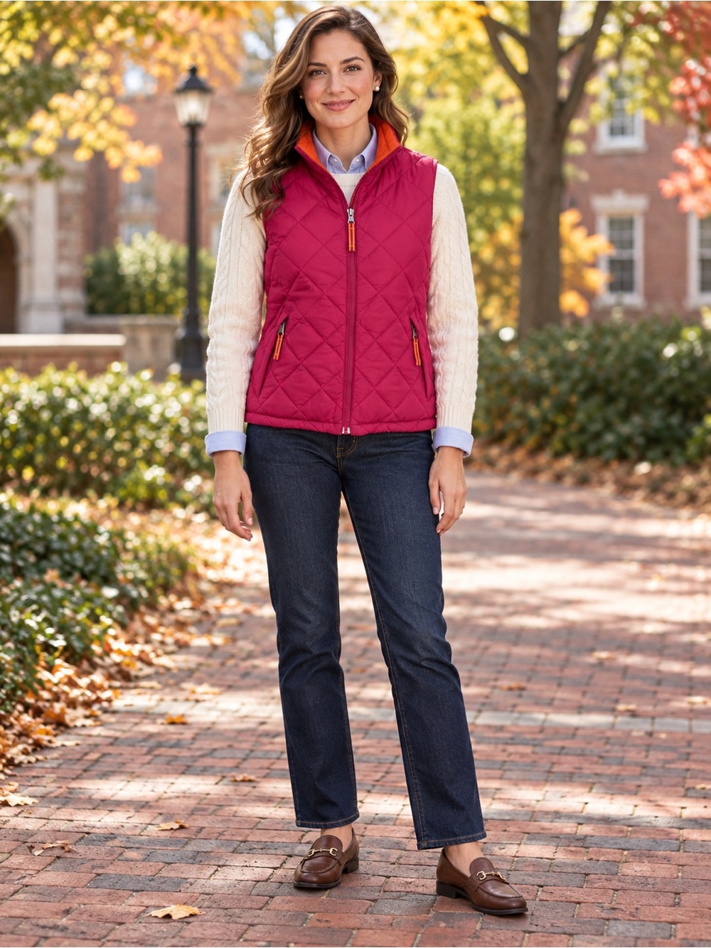 Coldwater Creek Reversible Down Puffer Vest S Color Pop Outdoors Hiking Layer